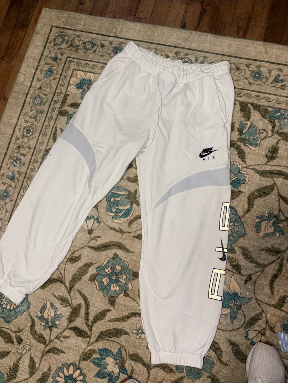 Nike White Kids' Air Logo Joggers